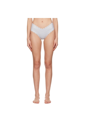 Belle Anna White & Black Raw Bikini Bottom