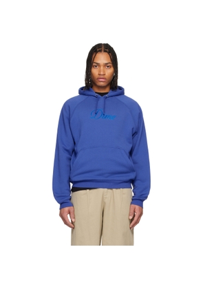 Dime Blue Cursive Hoodie