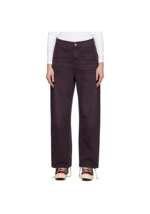 Carhartt Work In Progress Burgundy Pierce Trousers