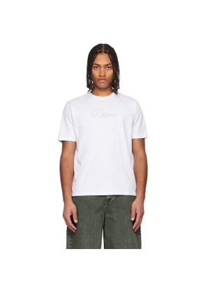 Dime White Cursive T-shirt