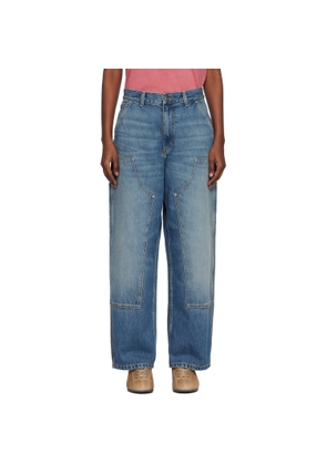 Carhartt Work In Progress Blue Brandon Double Knee Jeans