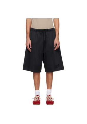 Fear of God ESSENTIALS Black Holiday Satin Fleece Relaxed Shorts