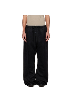 Fear of God ESSENTIALS Black Holiday Flare Faux-Suede Sweatpants