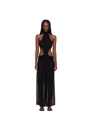 GUIZIO Black Marais Maxi Dress