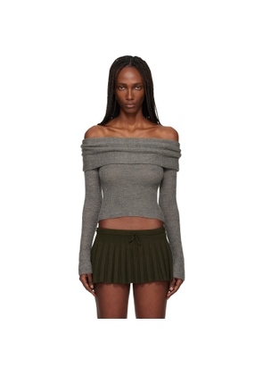 GUIZIO Gray Marlowe Top