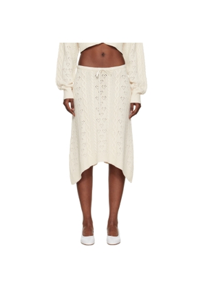 GUIZIO Off-White Noah Wool Cable Midi Skirt
