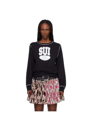 Anna Sui Black 'Sui 81' Thermal T-shirt