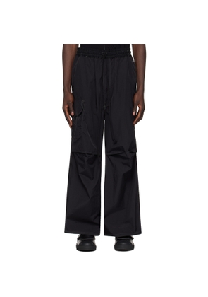 NICOLAS ANDREAS TARALIS Black Loose Thread Trousers