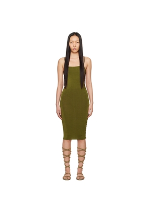Isa Boulder SSENSE Exclusive Khaki Jigsaw Midi Dress