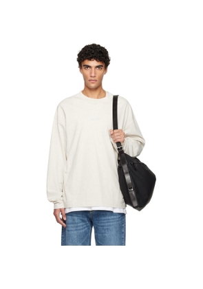 Fear of God ESSENTIALS Off-White Holiday Embroidered Classic Long Sleeve T-shirt