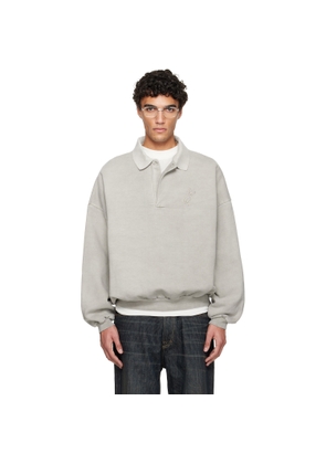 Fear of God ESSENTIALS Gray Holiday Embroidered Classic Polo