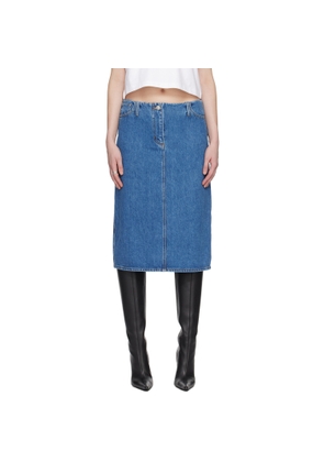 Magda Butrym Blue Five-Pocket Denim Midi Skirt