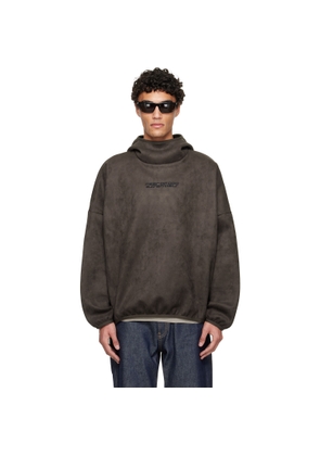 Fear of God ESSENTIALS Brown Holiday Faux-Suede Fleece Modern Hoodie