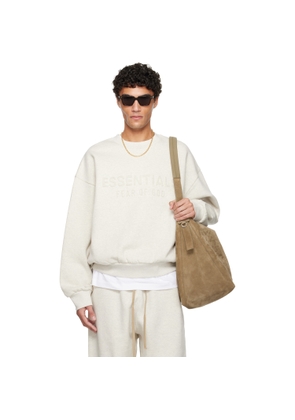 Fear of God ESSENTIALS Gray Holiday Embossed Classic Crewneck Sweatshirt