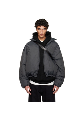 Fear of God ESSENTIALS Gray Holiday Ripstop Nylon Puffer Down Jacket