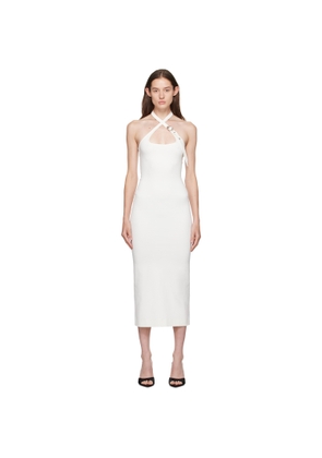 The Attico White Halter Neck Midi Dress
