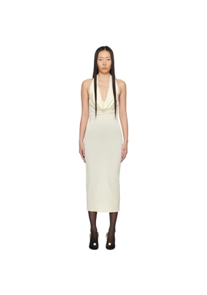 Magda Butrym Off-White Cowl Midi Dress