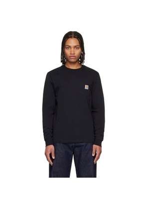Carhartt Work In Progress Black Long Sleeve Pocket T-shirt