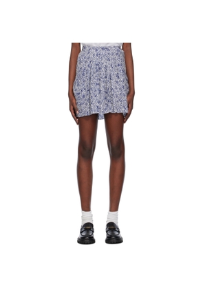 Isabel Marant Etoile White & Blue Violaine Miniskirt