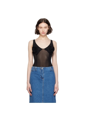 Magda Butrym Black Floral Bodysuit