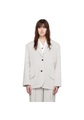 JACQUEMUS Gray Les Sculptures 'La veste Titolo' Blazer