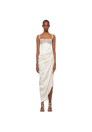 JACQUEMUS Off-White Les Sculptures 'La Saudade longue brodée' Maxi Dress