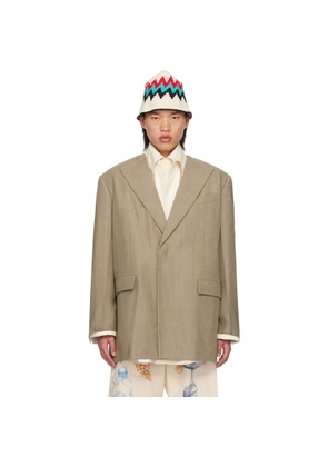 Jil Sander Taupe Padded Blazer