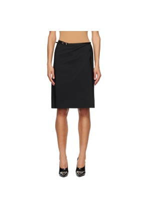 Givenchy Black Voyou Belt Midi Skirt