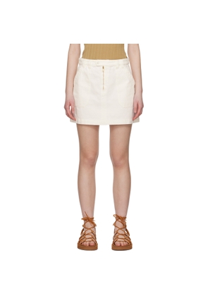 A.P.C. Off-White Sarah Denim Miniskirt