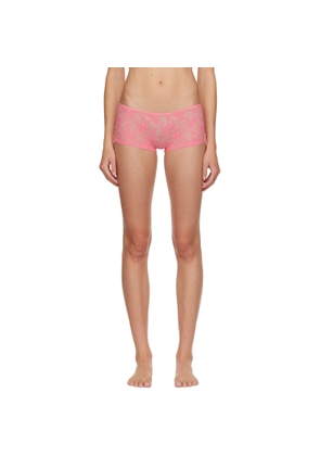 Fruity Booty Pink Lace Boyleg Briefs
