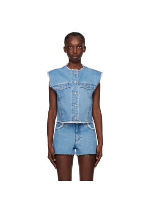 A.P.C. Blue Barbara Denim Vest