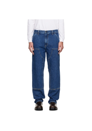 Carhartt Work In Progress Blue Double Knee Jeans