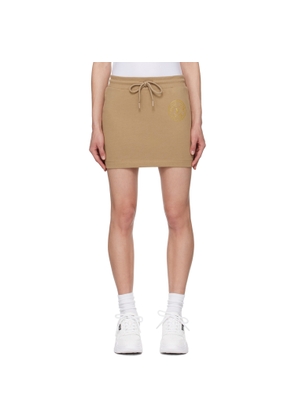 Versace Jeans Couture Tan V-Emblem Miniskirt