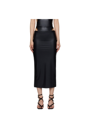 Versace Jeans Couture Black Hardware Maxi Skirt