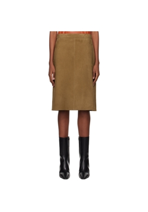 Ferragamo Brown A-Line Midi Skirt