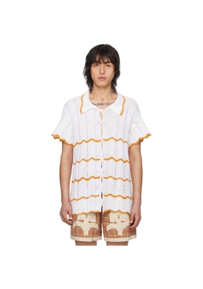 HARAGO White Chevron Shirt