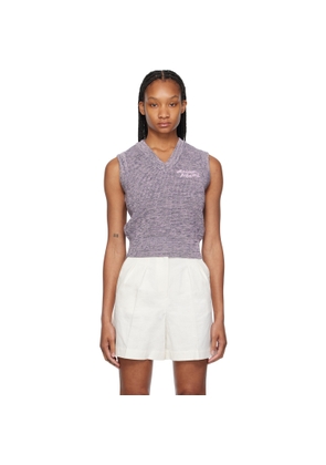 Maison Kitsuné Purple Handwriting Vest