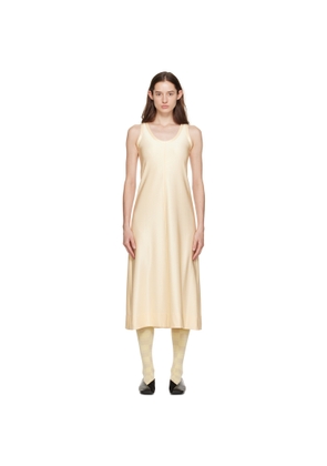 Jil Sander Beige Scoop Neck Midi Dress