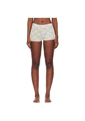 Fruity Booty Off-White Meringue Lace Shortie Shorts