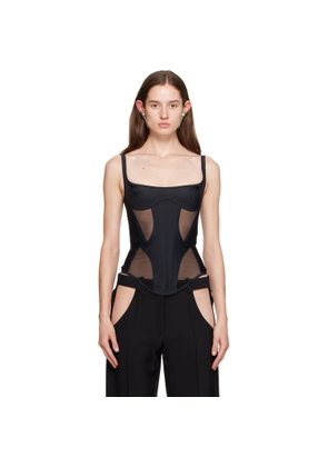 Mugler Black Illusion Tank Top