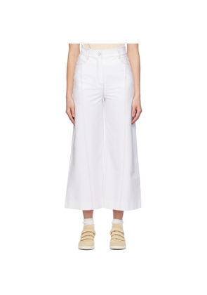 MM by Max Mara White Foster Trousers