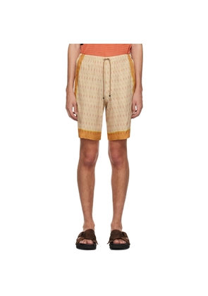 Dries Van Noten Beige Drawstring Shorts