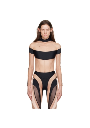 Mugler Black Illusion Bodysuit