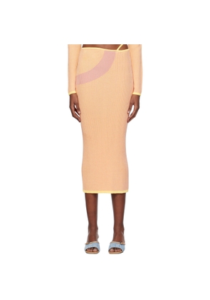 GCDS Pink Comma Midi Skirt