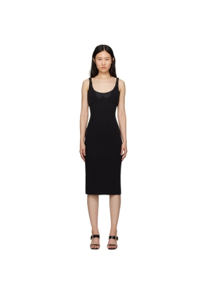 Versace Jeans Couture Black Paneled Midi Dress