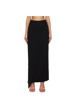 GCDS Black Hoop Maxi Skirt