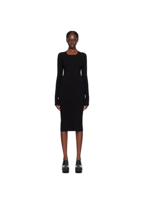 Rick Owens Black Column Midi Dress