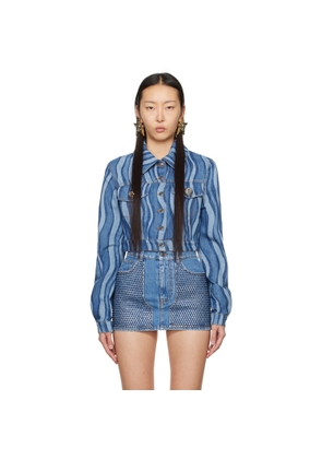 AREA Indigo Sunray Denim Jacket