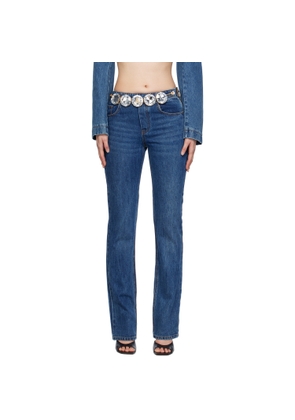 AREA Blue Jumbo Crystal Jeans