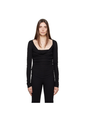 Staud Black Solana Long Sleeve T-Shirt